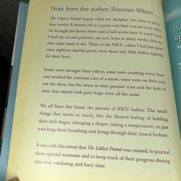 NEW The Littlest Peanut A NICU Premie Baby Book - Picture 7 of 7